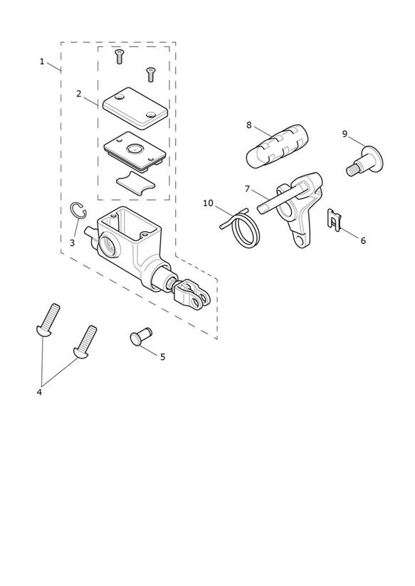 Hauptbremszylinder hinten - Rocket 3 GT 