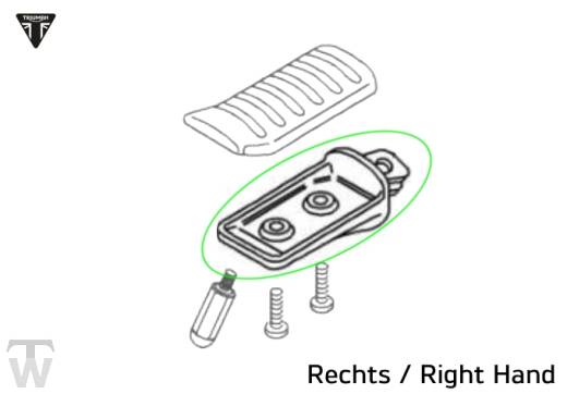 Footrest, M/C, Right Hand Front