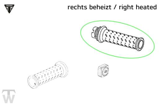 Griff rechts - Gasgriff beheizt Tiger Explorer