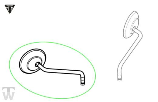 Spiegel rechts (nur 1x lagernd) Bonneville T100 bis FIN AC5926 +BudEkins