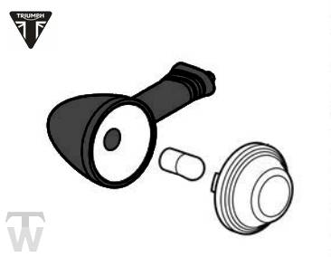 Blinker vorn rechts schwarz (ab FINxxx) Bonneville T120 Black bis AD0138