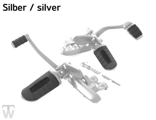 Fussrasten Vorverlegung silber