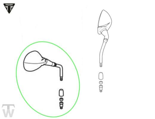 Spiegel rechts Tiger 900 Rally Pro bis BP4995