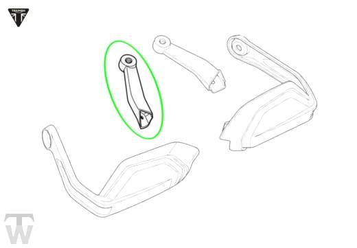 Handschutz Halter rechts