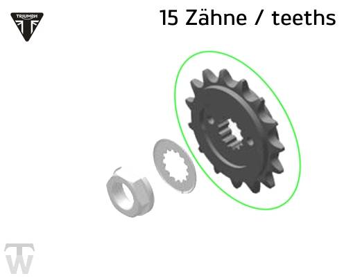 Ritzel 15 Zähne (nur 1x lagernd) Speed 400