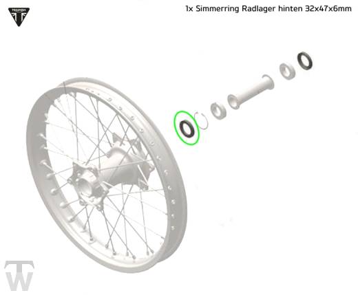 Radlager Simmerring hinten