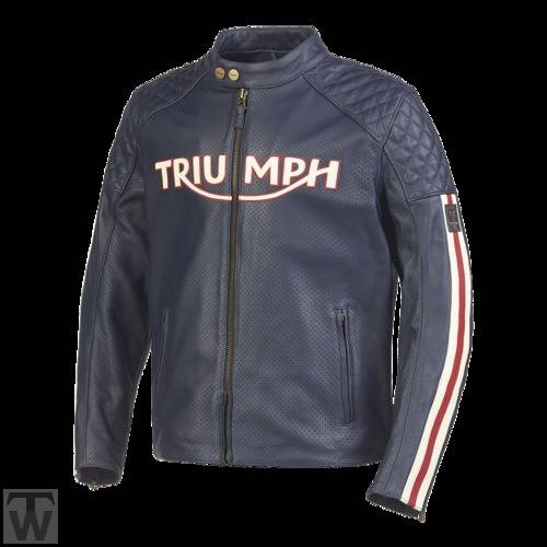 Triumph Braddan Air Race Lederjacke Gr.L Herren dunkelblau (1x TW-Angebot) - Fahrerbekleidung