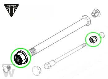 Achsmutter Bonneville EFI bis FIN 380776