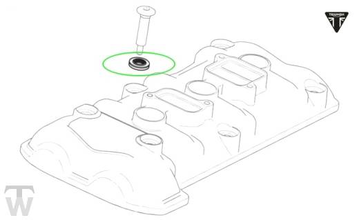 Ventildeckel Schraubendichtung schw. * Trident 660 ab BU6464