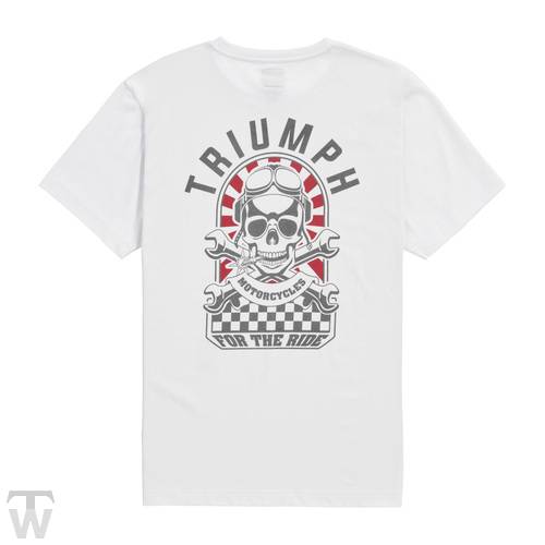 Triumph Hello Moto White Gr.S (nur 1x lagernd) - Herren T-Shirts