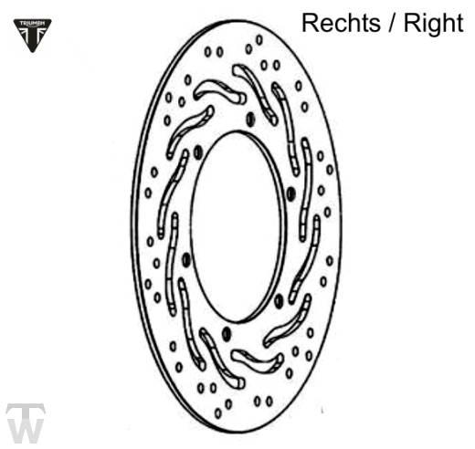 Bremsscheibe vorn rechts Speedmaster EFI bis FIN469049