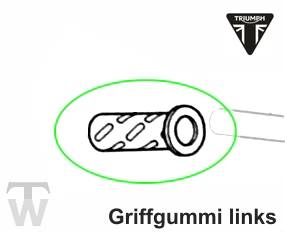 Griff links - Griffgummi Bonneville T100 EFI & EFI Black