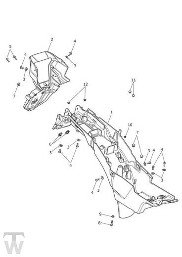 Heckkotflügel - Tiger 1200 XRx