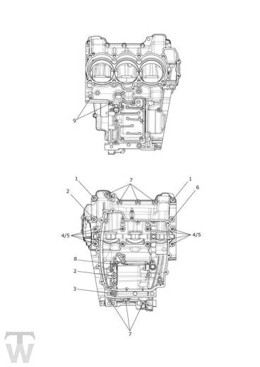 Motorgehäuse Schrauben - Tiger 1200 XRx