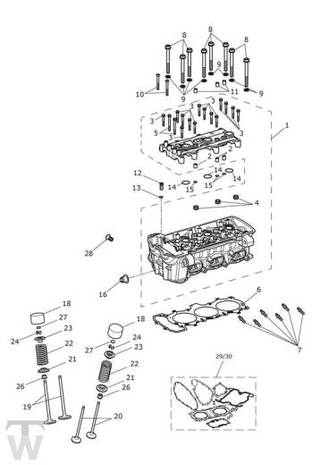 Cylinder Head Valves - Tiger 1200 XCx