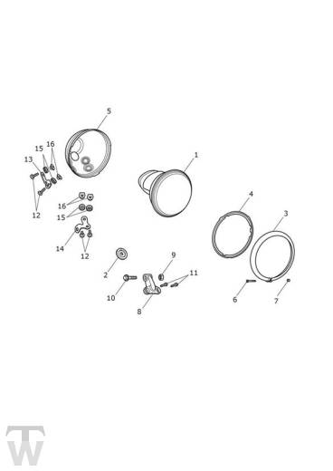 Hauptscheinwerfer - Bobber Black