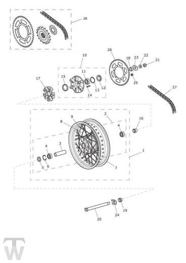Hinterrad - Tiger XCx ab FIN855532