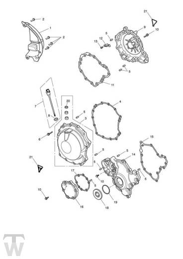 Engine Cover - Speed Triple S from VIN867685