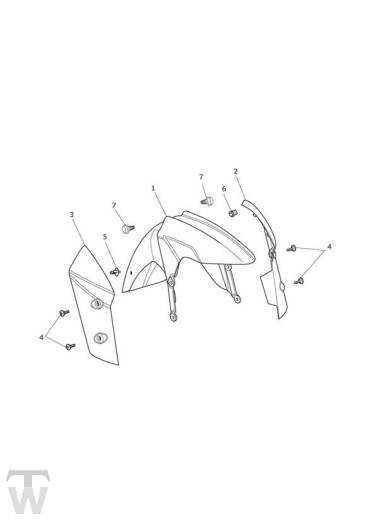 Koflügel vorn - Tiger XRT ab FIN855532