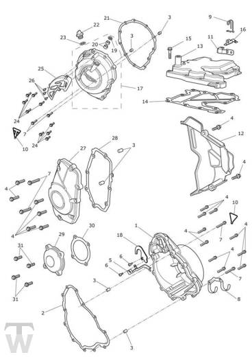 Motordeckel - Tiger XRT ab FIN855532