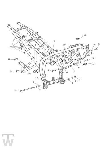 Hauptrahmen - Tiger XRx ab FIN855532