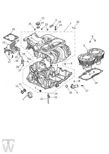 Motorgehäuse - Scrambler 1200 XC