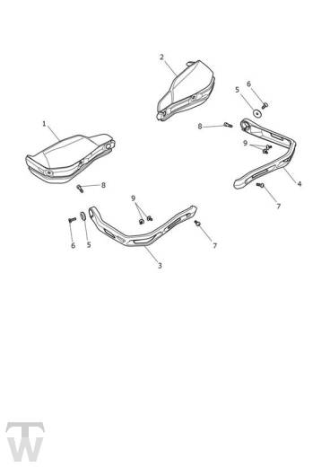 Hand Guard - Scrambler 1200 XE up to VIN AC8498