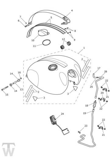 Benzintank - Scrambler 1200 XE bis FIN AC8498