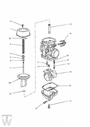 Vergaserteile Mikuni 1240120-T - Trident