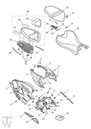 Heckverkleidung Sitz - Street Triple 765 RS