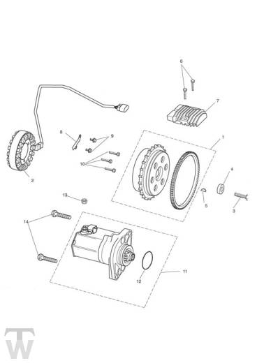 Anlasser Lichtmaschine - Rocket III Roadster