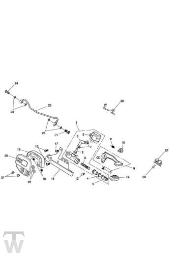 Hinterrad Hauptbremszylinder Roadster & X - Rocket III Roadster