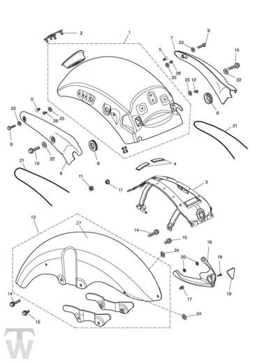 Kotflügel - Rocket III Classic