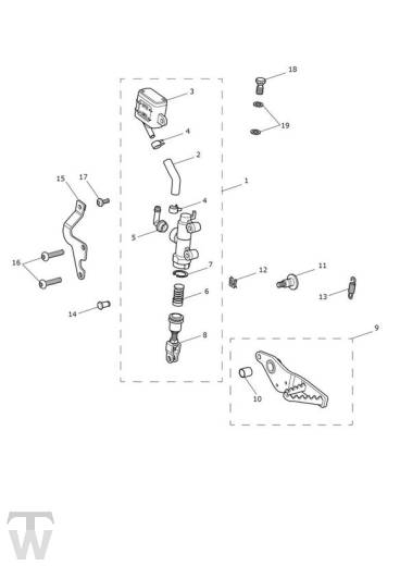 Hauptbremszylinder hinten - Explorer XC