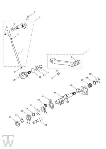 Schaltwelle Schalthebel - Tiger Explorer
