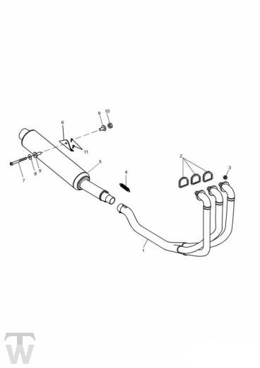 Auspuff ab FIN071699 - Daytona T595 (955)