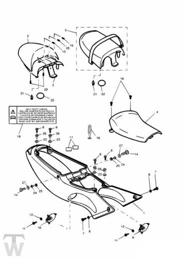 Heckverkleidung Sitze - Daytona T595 (955)