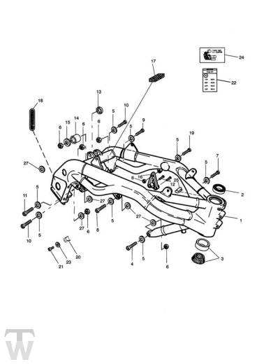 Main Frame Assembly - Speed Triple 885 955 up to VIN141871