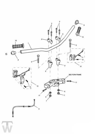 Lenker Schalter hoch - Speed Triple 885 955 bis FIN141871