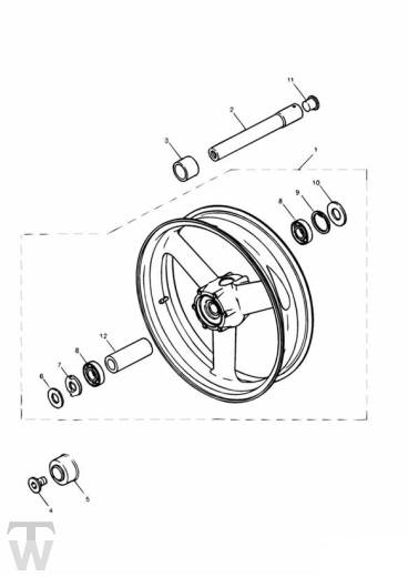 Vorderrad - Speed Triple 885 955 bis FIN141871