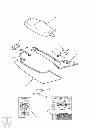 Heckverkleidung Sitzbank - Trophy bis Fin29155