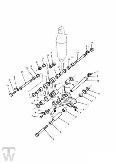 Rear Suspension Linkage - Trophy up to Fin29155