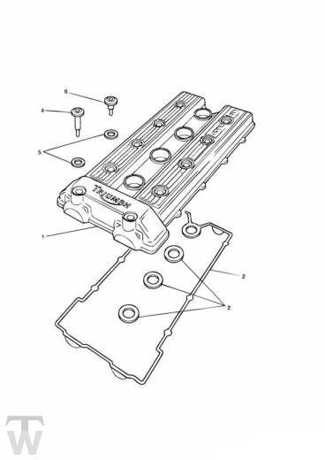 Nockenwellendeckel 4Zylinder grau - Trophy bis Fin29155