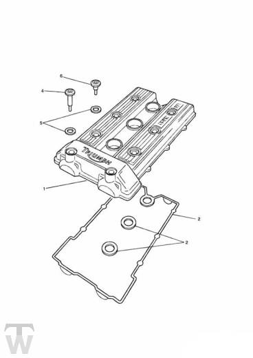 Camshaft Cover 3Zylinder grau - Trophy up to Fin29155