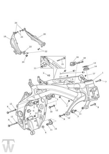 Hauptrahmen - Speed Triple 1050 ab FIN461332