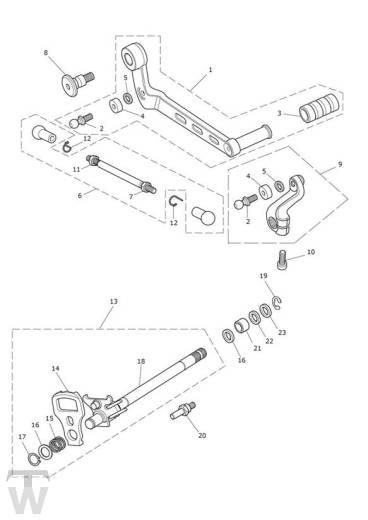 Schalthebel - Speed Triple 1050 ab FIN461332