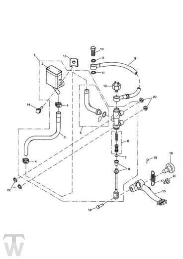 Hauptbremszylinder hinten - Sprint ST 1050