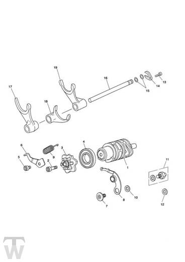 Schaltwalze ab Motor 340170 - Sprint ST 1050