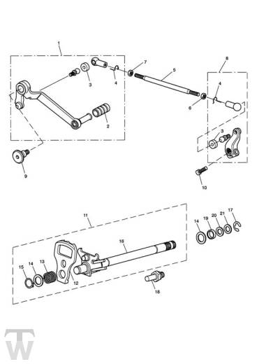 Schalthebel ab Motor 340170 - Sprint ST 1050