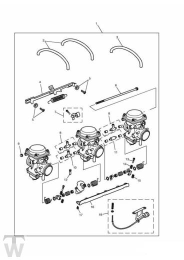 Vergaser Keihin ab Motor 062507 - Adventurer bis FIN71698